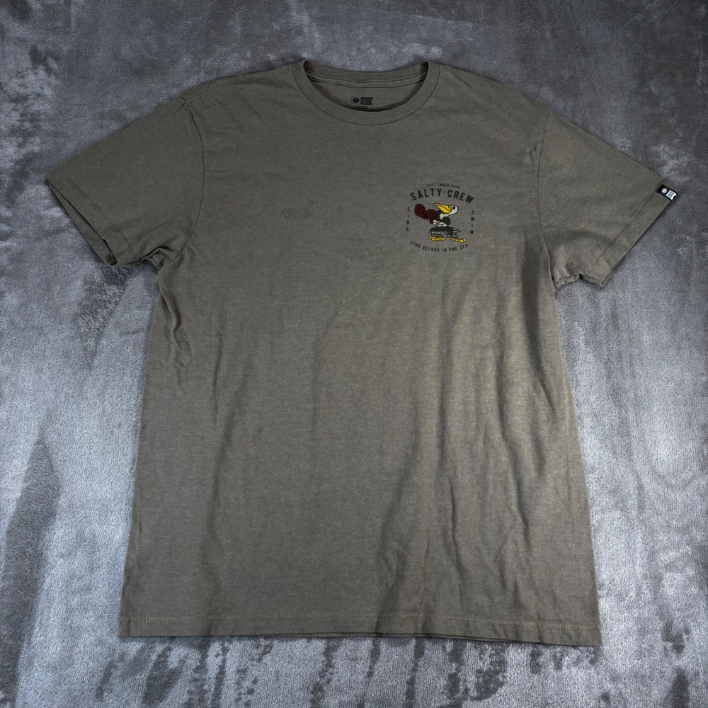 Salty Crew Graphic T-Shirt Women Large Brown Good Boxing Seagull Surf Skate